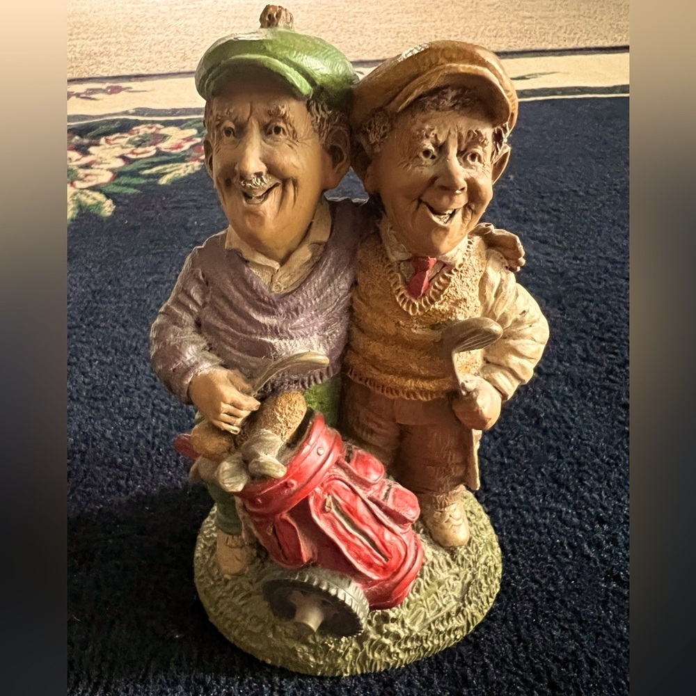 Vintage Cairn Studio "The Awesome Twosome" Golf Figurine #39 Artist Lee Sievers